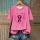 thumbnail image 1 of Fiudx Ofertas Relámpago Blusas Casuales de Moda para Mujer, Camiseta Estampada con Cuello Redondo, Camisetas de Manga Corta, 1 of 4