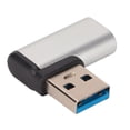 thumbnail image 1 of USB 3.0 To Type C Female Adapter, 3A Plug And Play 90 Degree USB 3.0 To Type C Adapter Left Angle 10GBPS Compact  For Tablets Black,Silver, 1 of 8