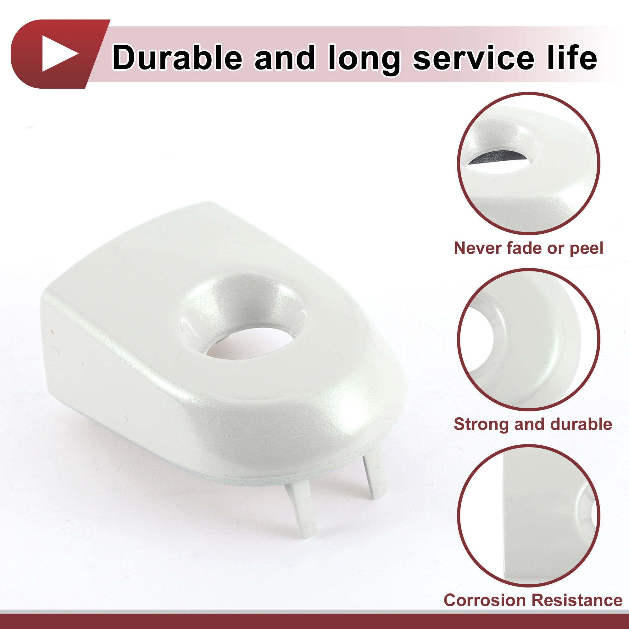 Unique Bargains Exterior Car Door Handle Cover Trim White for Nissan Versa 2007-2012