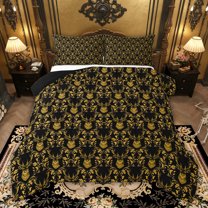 Castle Fairy Animal Deer Twin Comforter Sets,Abstract Bohemian Damask Bedding Set