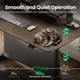 thumbnail image 5 of COLAMY LumiDesk 55" Electric Standing Desk, Dual Motor Whole-Piece Adjustable Sit Stand Desk with Drawer & Outlets, Ergonomic Home Office Computer Desk (Veneer Desktop, Walnut + Black), 5 of 16