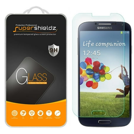 [2-Pack] Supershieldz for Samsung Galaxy S4 Tempered Glass Screen Protector, Anti-Scratch, Anti-Fingerprint, Bubble