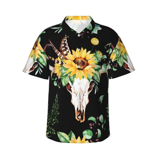 Balery Camisas hawaianas de manga corta para hombre, camisas playeras de corte holgado, camisas de vacaciones con botones,Medium