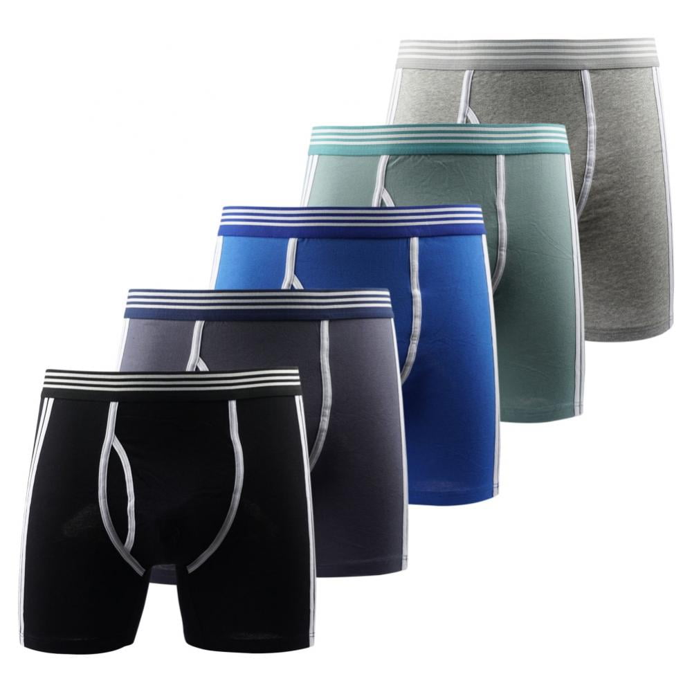 Xmarks Men's Soft Combed Cotton Underwear MoistureWicking Boxer Briefs