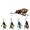 red, variant on Realistic Bionic Wasp Crawl Bait Lure,Topwater Insect Biomimetic Wasp Fishing Lures with Hooks