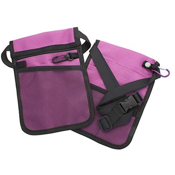 AsaTechmed Medical Pouch Hip Bag Antimicrobial, Nurse, Homecare, Medical Organizer Belt (Pouch Only) Many Colors! (Rose)