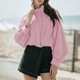 thumbnail image 4 of Aswuknt Womens Gingham Bomber Jacket Plaid Oversized Zip Up Stand Collar Casual Coat Spring Fall Cropped Jackets With Pockets, 4 of 7