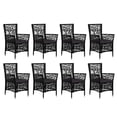 thumbnail image 2 of vidaXL 9 Piece Outdoor Dining Set Poly Rattan Black, 2 of 5