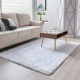 thumbnail image 4 of Softlife Stylish Soft Shaggy Velvet Carpet for Living Room/Bedroom, Fluffy Area Rugs, 4' x 5.9' , White, 4 of 6