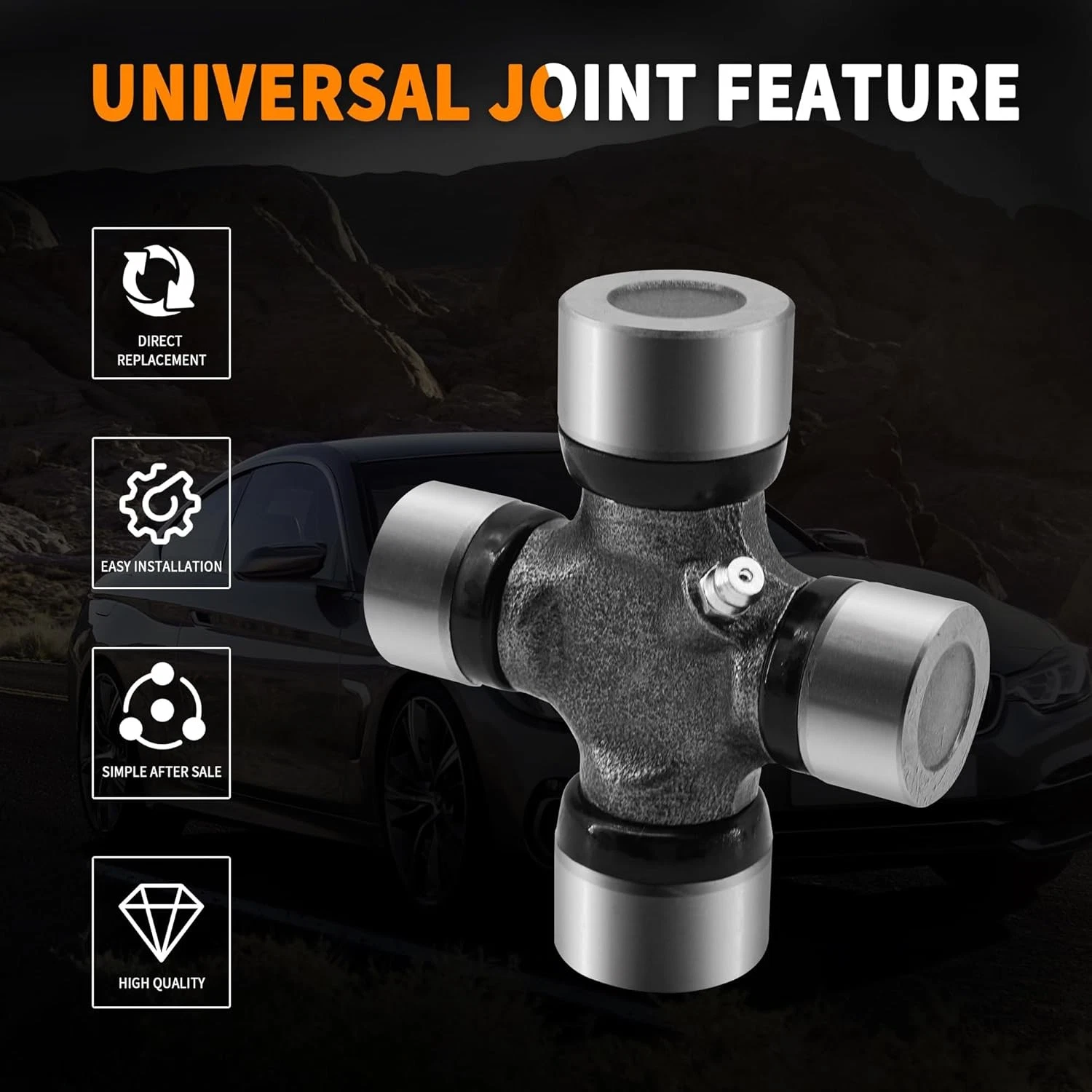 NURATIT 5-460X U-Joint 1310 to 1350 Series Greaseable Universal Joint Kit Outside Snap Ring Style (OSR)