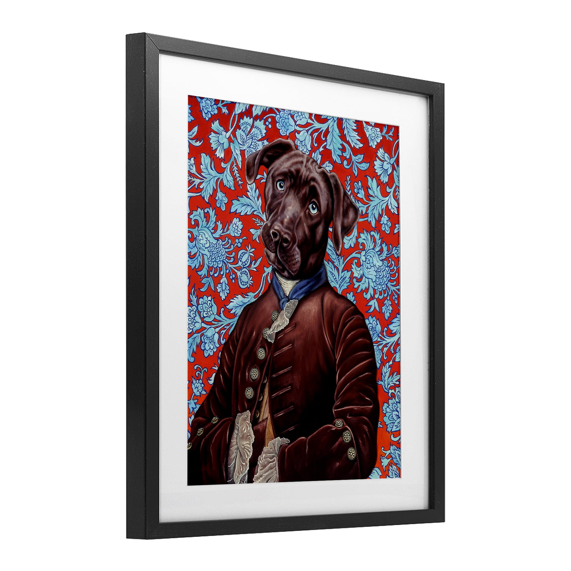 Stupell Industries Charming Labrador Composition Black Framed Print Under Glass, design by Jane R. Talton