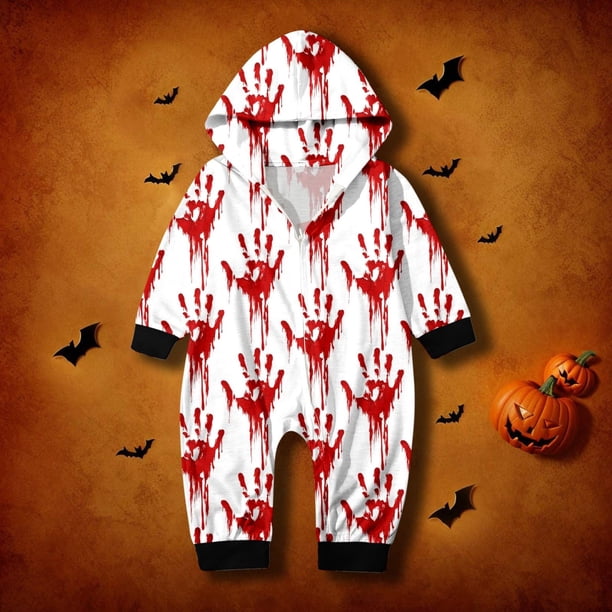 Halloween Pajamas Long Sleeved Zippered Family Matching Jumpsuit Romper Family Halloween Costumes Family Pajamas Matching Pjs
