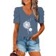 thumbnail image 1 of Puntoco Liquidación de blusas cortas para mujer, blusa holgada informal de manga corta a la moda para mujer, 1 of 4