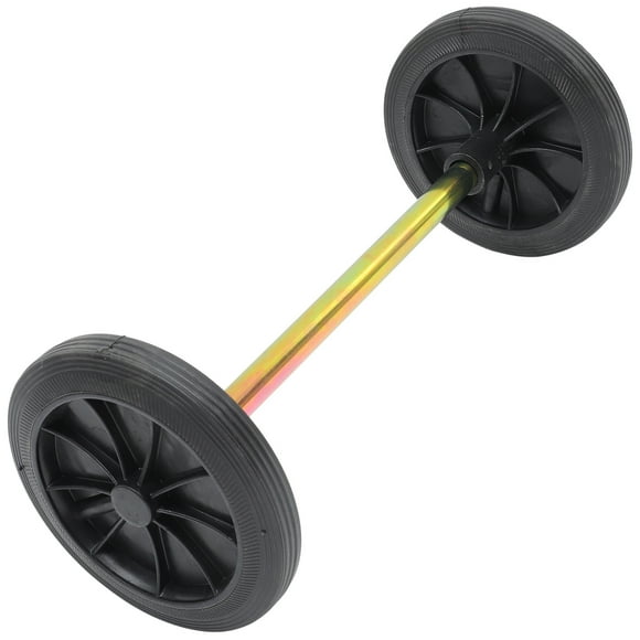 FRCOLOR Trash Can Wheels 1 Set Outdoor Trash Can Thickened Wheels Hollow Shaft Durable Garbage Can Pulley,18.9"X7.48"X7.48"