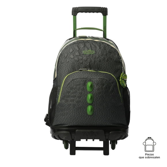 TOTTO Mochila Escolar Grande para Niño - Reforzada - Con Ruedas | 31 L DINOLAND L