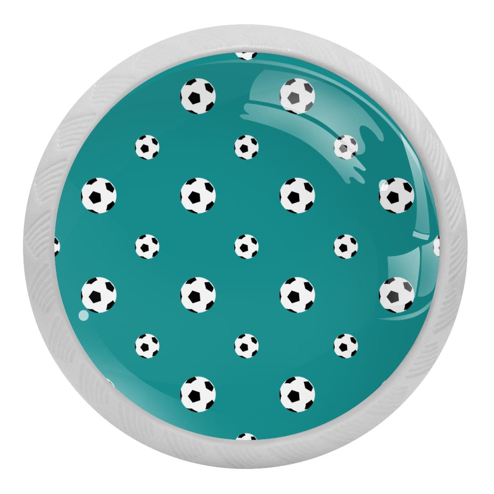 4PCS Round Soccer Balls Fluorescence Knob Glowing in the Dark