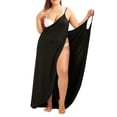 thumbnail image 2 of Women Swimsuit Cover Up Adjustable Straps Sleeveless Beach Wrap Dress Solid Color Sun Protection Backless Cover Up Dress, 2 of 7