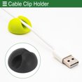 thumbnail image 2 of Clip de soporte de cable universal Unique Bargains, organizador de gestión de cables, 28x15mm, duradero, silicona, negro para tablero de coche, TV, PC, laptop, escritorio de oficina, 2 of 7