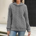 thumbnail image 5 of Zysthvn Casual Womens Long Sleeve Hoodies Winter Drawstring Pullover Fleece Sweatshirts Women with Pockets Loose Fit Lightweight Solid Tops, 5 of 10