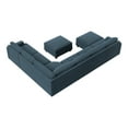 thumbnail image 4 of HONBAY U-Shaped Modular Sectional Sofa Set, Convertible Oversize Sleeper Bed with Hidden Storage for Living Room, Corduroy Blue, 4 of 10