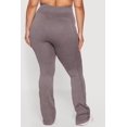thumbnail image 4 of Women's Plus Size Acid Wash Textured Knit Flare Leggings, 4 of 4