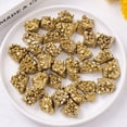 thumbnail image 4 of 2 Pcs Electroplated Golden Crystal Stone Natural Crystal Raw Gemstones Cluster, 4 of 9