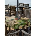 thumbnail image 2 of Outdoor Tablecloths with Umbrella Hole & Zipper, Spring Floral Round Tablecloths 60 Inch, Birds Cabin Watercolor Botanical Retro Art Waterproof Table Cloth, Patio/Pool/Picnic Table Covers, 2 of 8