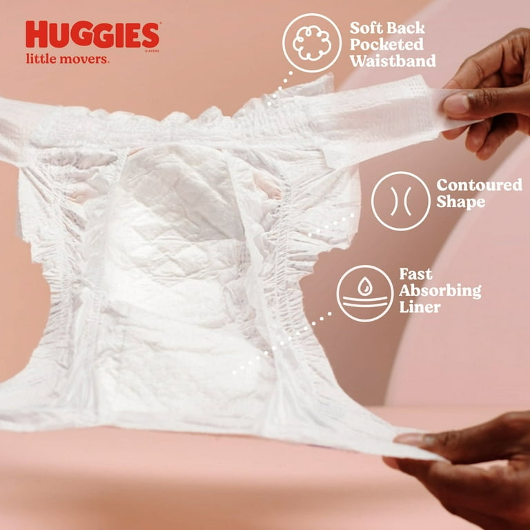 *New Designs* Huggies Little Movers Size 7 *SAMPLE* of SIX (6) Diapers