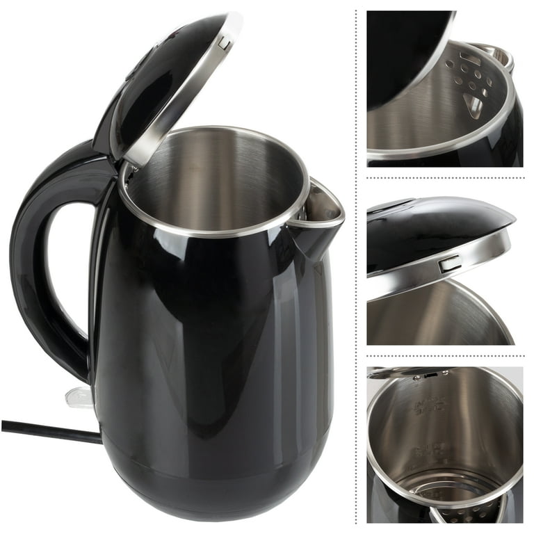 Electric Kettle - Auto-Off Rapid Boil Water Heater by Classic Cuisine - Black