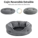 thumbnail image 5 of Cama para Perro OPUEW Gris con Fondo Antideslizante y Terciopelo Cómodo para Perros Grandes, 5 of 7