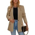 thumbnail image 3 of Vedolay Womens Tops Blazer Women Long Sleeve Suit Jackets for Work Business Casual Lightweight Top,Khaki XXL, 3 of 4