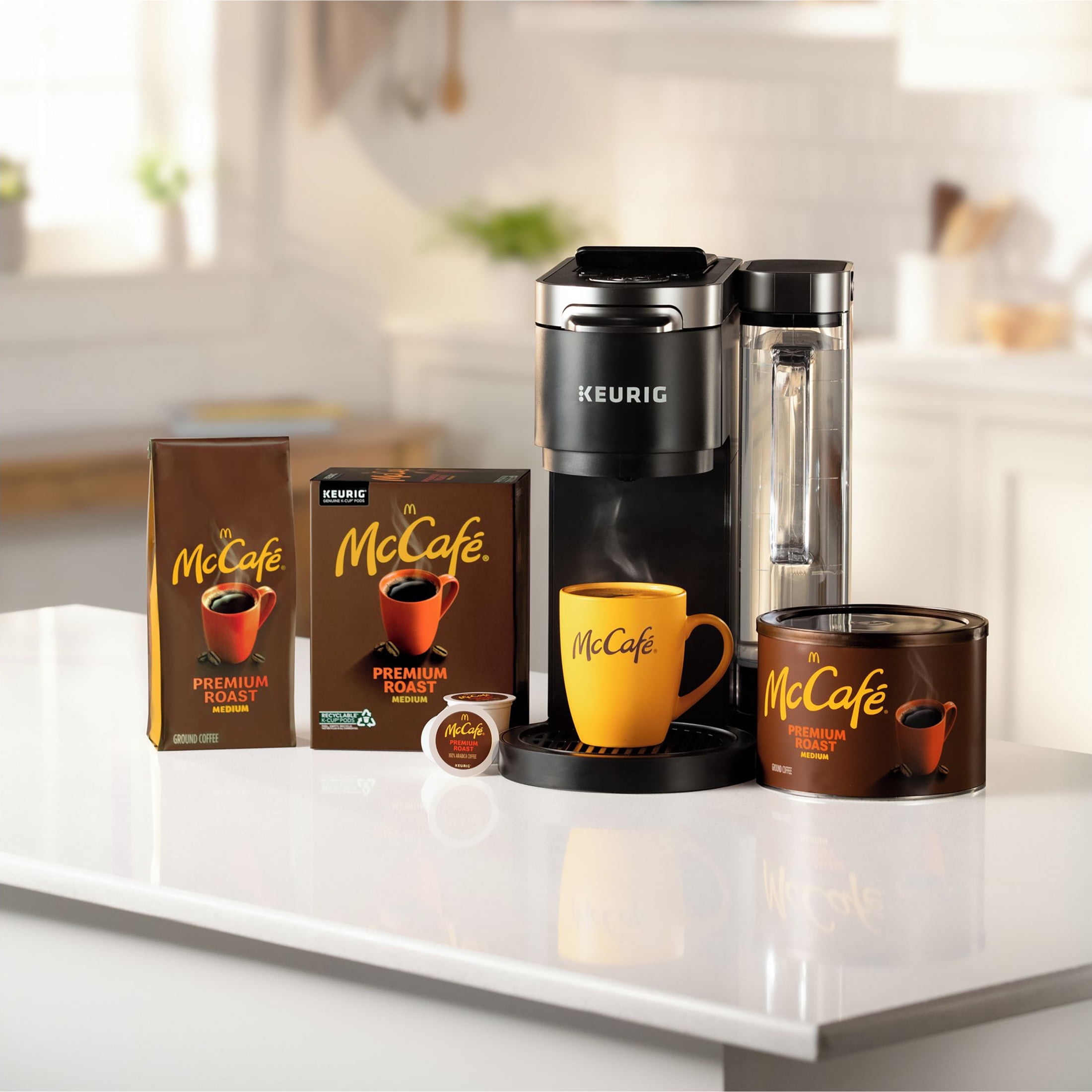 McCafe Decaf Premium Medium Roast K-Cup Coffee Pods, Smooth Balanced Flavor 94 Ct With White Bowl By Oma
