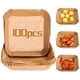thumbnail image 3 of Inteprter 100 Uds bandejas de cocina revestimientos de papel cuadrados antiadherentes accesorios de cocina hogar restaurante Bar barbacoa Picnic hornear Herramientas y accesorios para hornear Blanco Inteprter HA067782-02, 3 of 6