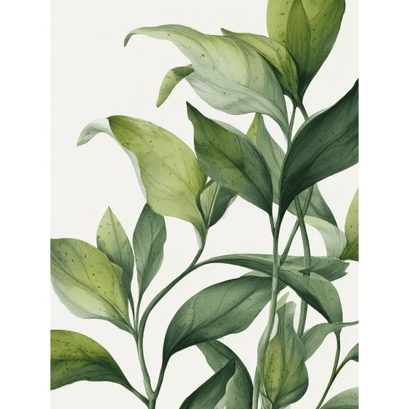 UXIEQU Botanical Leaves Print Canvas Wall Art Print 15.75x11.81 Inches