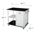 thumbnail image 3 of SEI Muxlow Rolling Kitchen Island w/ Storage, 3 of 4
