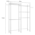 thumbnail image 3 of KFFKFF Storage Racks Above Washer and Dryer, 5-Level Clothes Drying Stand with Hanging Rod and Hooks, Dual Row Adjustable Space Optimizer, Ideal for Laundry Room Storage & Arrangement, White, 3 of 9