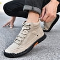 thumbnail image 4 of Men’s Waterproof Leather Boots,Wide Toe Box Ankle Boots with Cushioned Insole,Comfortable Non-Slip Outdoor Walking Shoes, 4 of 5
