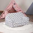 thumbnail image 6 of Delsit Toddler Couch and Kids Flip Open Foam Double Sofa, Gray with Clouds, 6 of 6