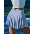 thumbnail image 3 of Pinspark Womens Skorts Pleated Tennis Skirts High Waisted Golf Skort with Shorts Underneath Mini Skater Skirt, 3 of 6