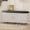 White, variant on 2-Tier Storage Bench with Cushion, 43“ Wide Shoe Bench with Fluted Sliding Door & Adjustable Shelf, Entryway Shoe Rack, Walnut
