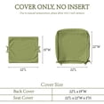 thumbnail image 5 of Pakunoda 4 Set of Waterproof Outdoor Deep Seat Cushion Replacement Slipcovers, 22" X 22" Patio Furniture Cushion Covers, Outdoor Cushion Covers with Zipper for Patio Furniture, Light Green, 5 of 7