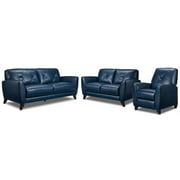 Banyan 3-Piece Living Room Package - Royal Blue