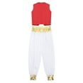 thumbnail image 4 of Alvivi Kids Boys Arabian Prince Cosplay Costume Party Performance Waistcoat Vest Loose Pants Burgundy 10, 4 of 7