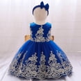 thumbnail image 1 of Vestido de novia para bebé, vestido de princesa para niña, vestido de princesa de encaje esponjoso con lazo para niña, 1 of 6
