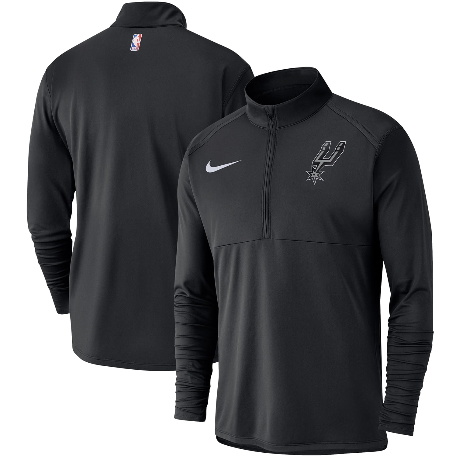 San Antonio Spurs Nike Element Performance Half-Zip Pullover Jacket ...