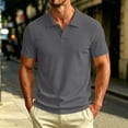 thumbnail image 2 of SEROYE Men's Knit Golf Polos Shirts Solid Short Sleeve Pullover Casual Turndown Collar Lightweight Breathable Tops (S, Gray), 2 of 3