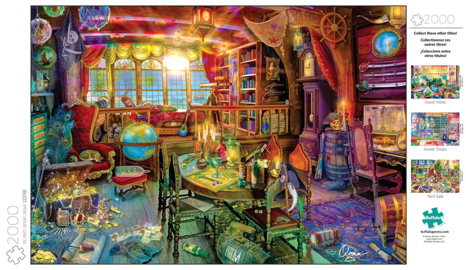 Buffalo Games 2000-Piece Art of Play Pirate Captain's Dream Jigsaw Puzzle