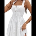 thumbnail image 2 of Vestido Corto con Cordones y Espalda Descubierta, Informal, de Verano, Sin Mangas, , para Fiesta de Cumpleaños, Corte Bajo, 2025 S, 2 of 9