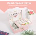 thumbnail image 2 of 2-Layer Jewelry Organizer Box Large Jewelry Storage Boxes for Necklace Bracelets Earrings Rings(Pink), 2 of 4