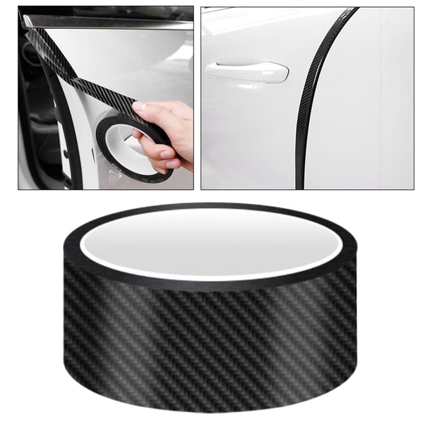 Automóvil Car Door cover Guards Accesorios de protección Premium de quitar Film de parachoques universal Decorativo Sin Negro 3cmx3mx0.8mm Soledad Guardias del borde de la puerta del coche